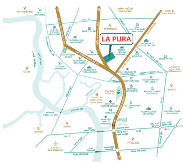 Vị trí dự án căn hộ La Pura